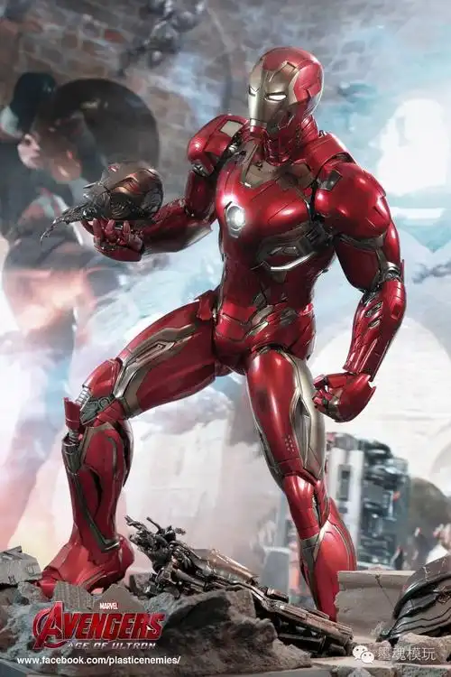 多人开箱hottoys14qs006复仇者联盟2钢铁侠mk45markxlv