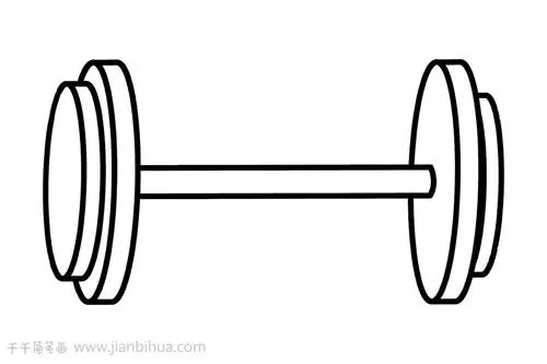 儿童画杠铃简笔画