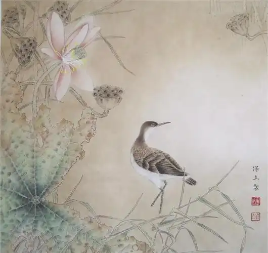中国画名家画家陈保立工笔画欣赏