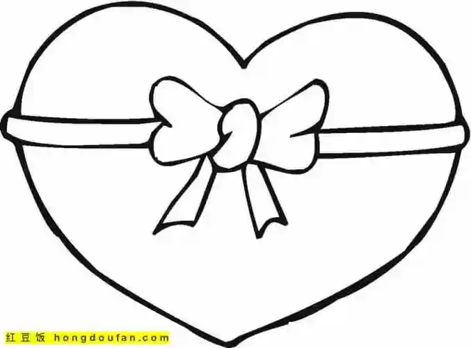 11张充满爱意的情人节母亲节爱心主题涂色简笔画