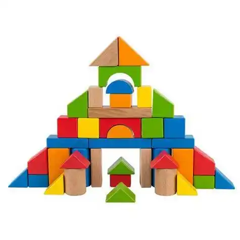 hape(德国)儿童玩具宝宝拼搭积木玩具婴幼儿童早教启蒙玩具1-3-6岁40