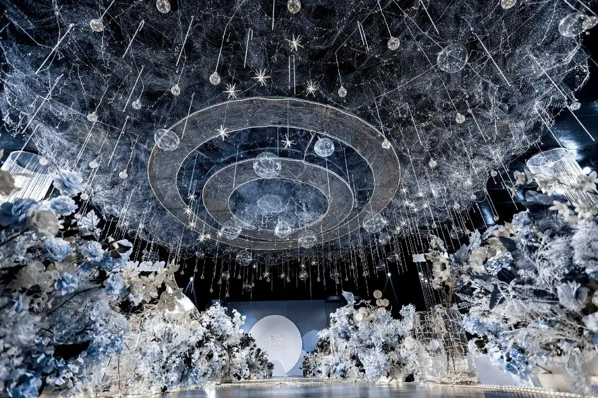 自带浪漫滤镜的蓝色星空婚礼满眼皆是你