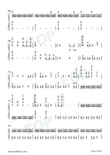 大鱼-完美版双手简谱预览4