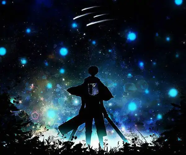 qq资料蓝色背景图片冷酷动漫帅气男生