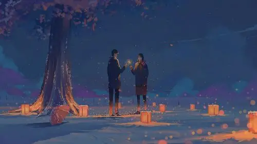 情侣,唯美,爱情,梦幻,甜蜜,矢量,卡通矢量这人间有你才美丽 壁纸图片