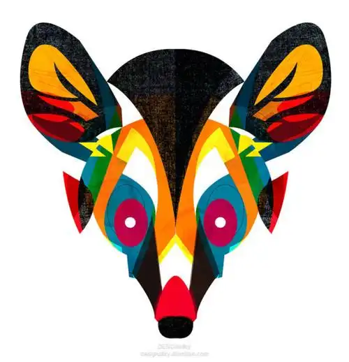 色彩的块面构成的动物设计师alvarotapiahidalgo