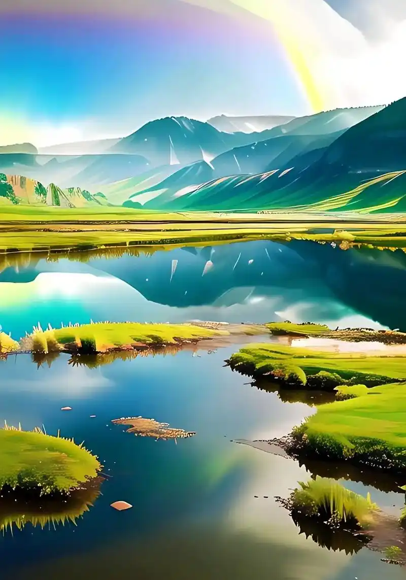 雨后的彩虹给大自然穿上七彩丽装,很是入眼#图文伙伴 - 抖音