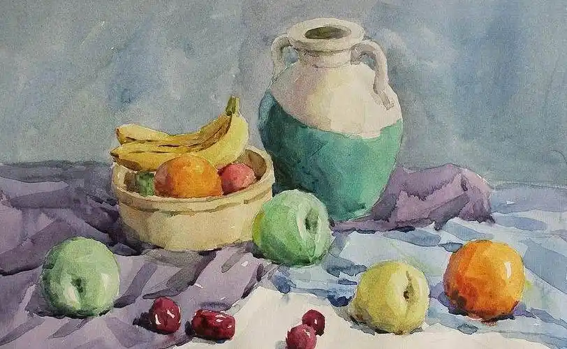 静物组合水彩画静物组合水粉画