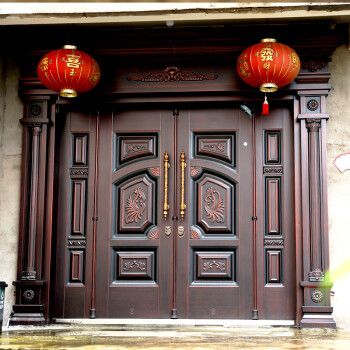 尚琛锌合金大门别墅大门双开门农村自建房大门入户防盗门仿铜门进户门