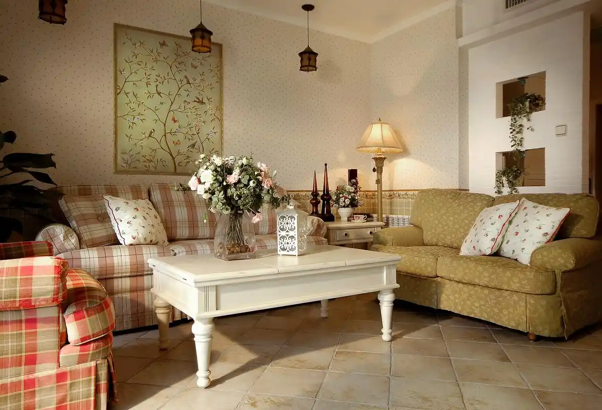 田园 三居 客厅图片来自百合居装饰工程有限公司在新式田园风格的分享