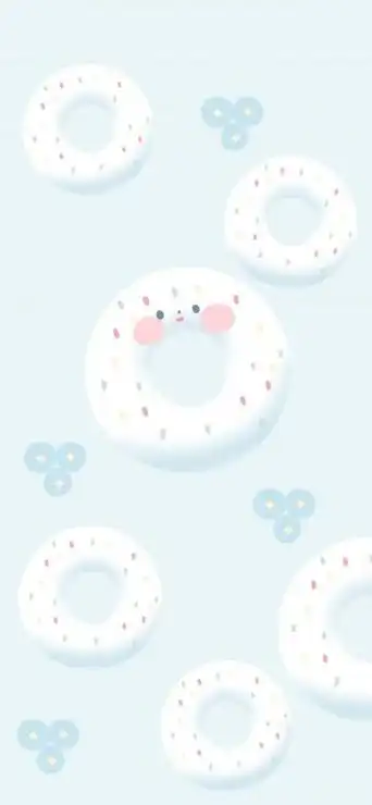 可爱的甜甜圈背景图