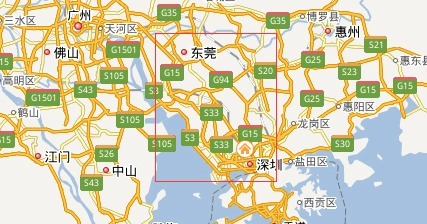广东省东莞市跟深圳在一起吗东莞和深圳是连在一起的,如下图