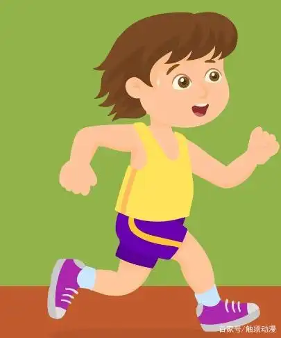 奥运卡通,奔跑的运动员,动漫绘制