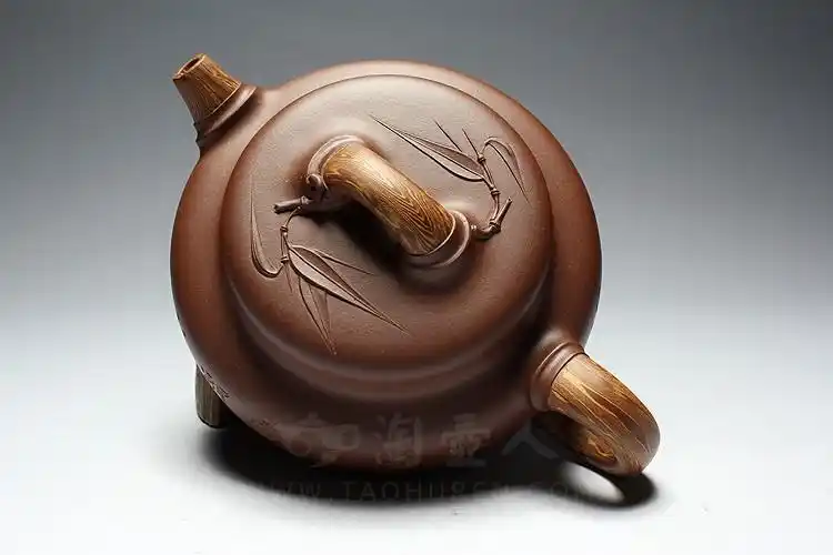 宜兴名家黄自英紫砂壶作品《竹趣壶》原矿全手工优惠全场包邮真品保证