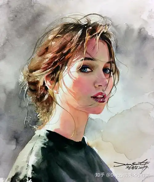 水彩人物画家jhunsung干净浑厚的色彩头像