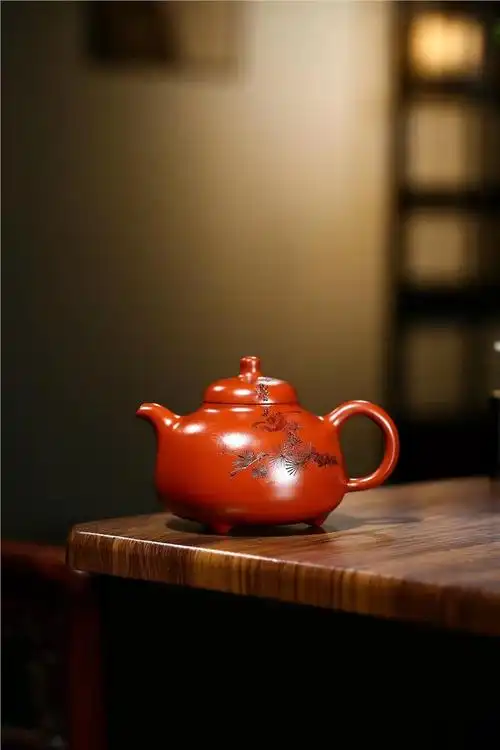 顾洪军紫砂壶作品|原矿大红袍乳鼎壶240cc全手工正品价值