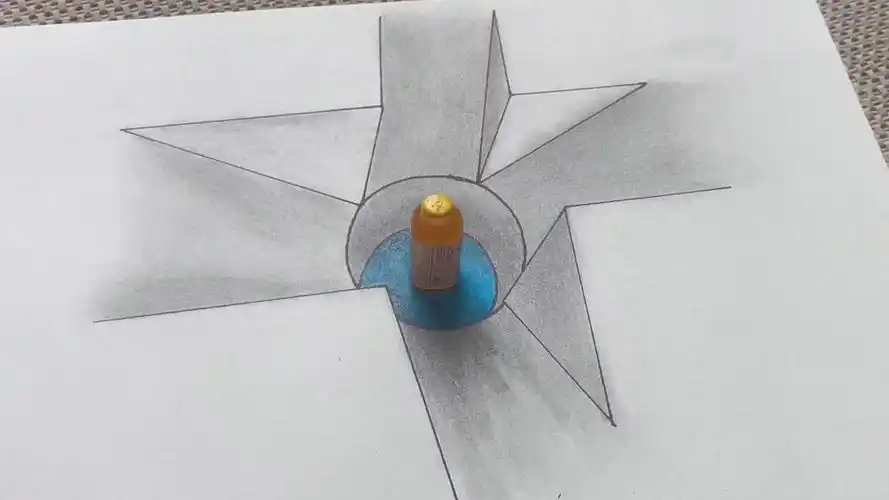 纸上3d立体画-聚水坑