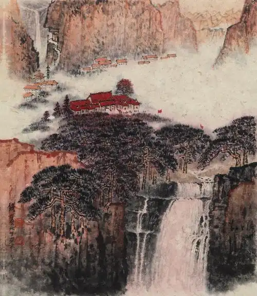 钱松喦《山水秋景》