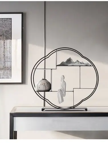 禅意摆件创意人物假山茶几茶室玄关柜摆设-摆件-2021美间(软装设计