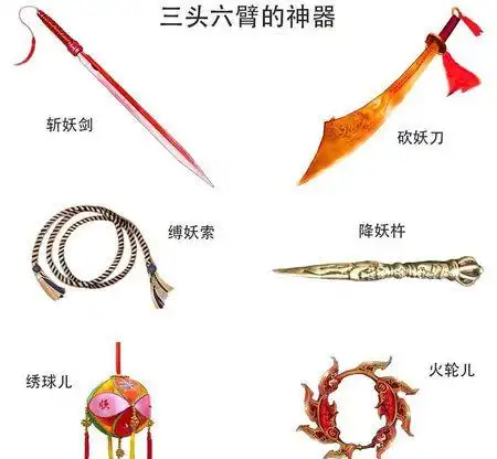 哪吒的武器有哪些图片?