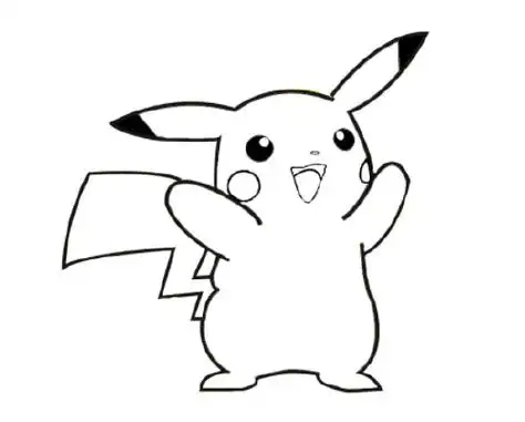简笔画皮卡丘步骤图解 - 简单简笔画