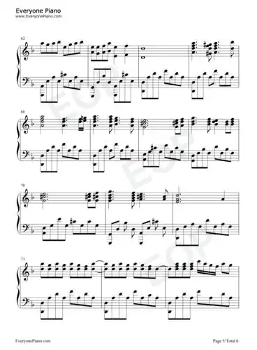 以父之名-完整版五线谱预览5-钢琴谱文件(五线谱,双手简谱,数字谱