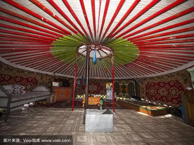 传统蒙古包内部