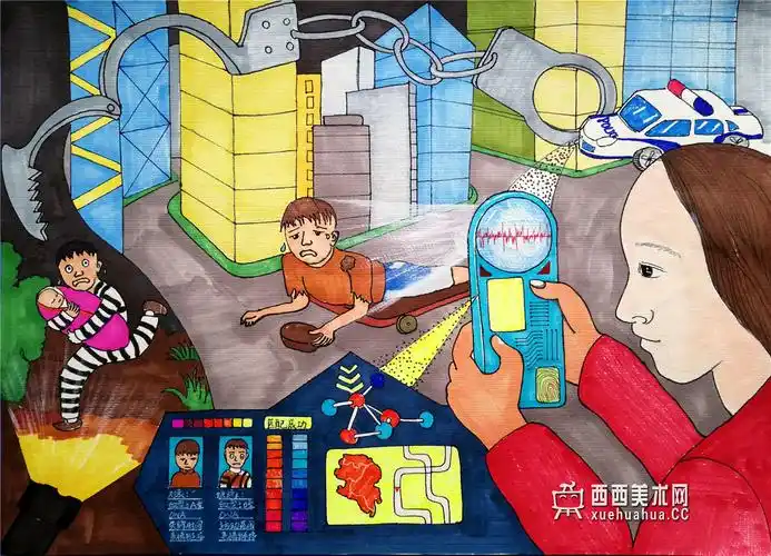 获奖小学生科幻画《罪恶克星》赏析