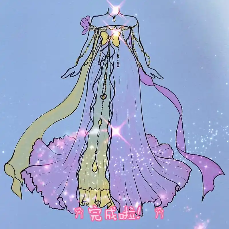 十二星座系列之处女座的裙子 小仙女们跟姐姐一起画起来呀!