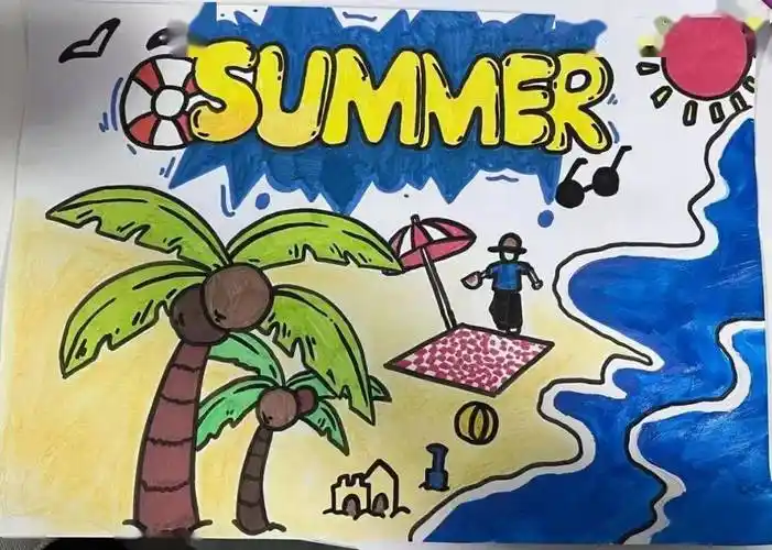 炎炎夏日,"暑"你有趣手抄报优秀作品展示_避暑_立意_夏天