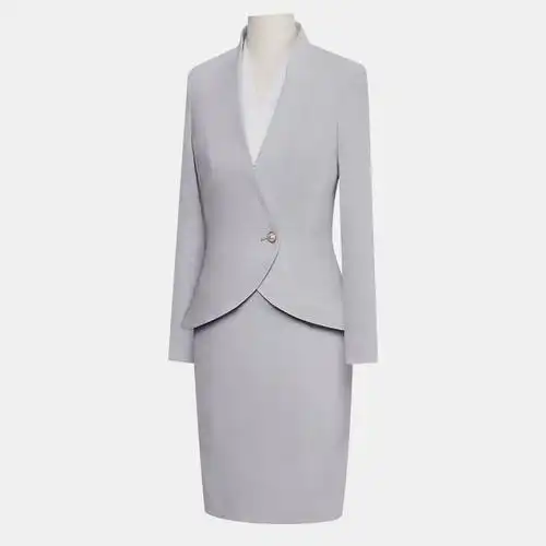 职业新款前台ol销售时尚春秋气质通勤套装女套裙物业售楼部工作服