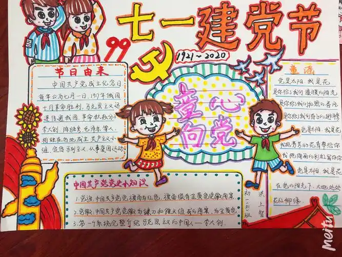 "少先队员心向党"手抄报比赛(鹿鸣路校区)