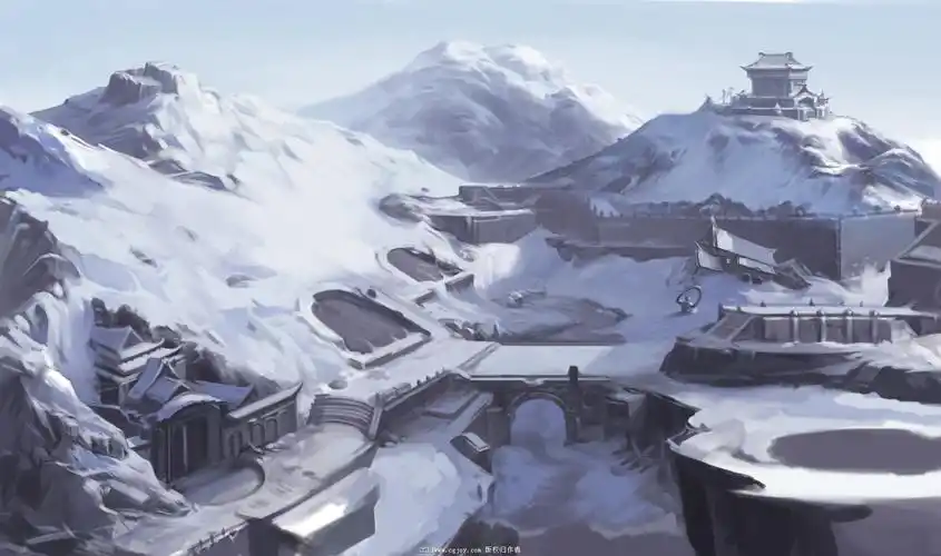 练习一张雪景的 - 游戏原画与插画 - cgjoy