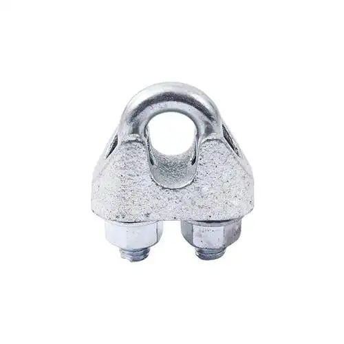 钢丝绳扎头德标电镀黄锌din1142钢丝卡扣玛钢u型1142卡头钢丝绳夹