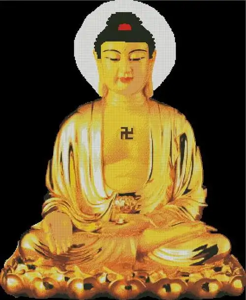 diy钻石画满钻方钻贴钻画义乌钻石绣批发 如来佛祖佛像画