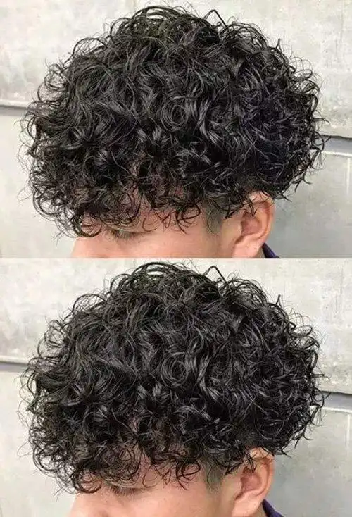 男生帅爆款小卷烫发大全高人气的短烫头发演示