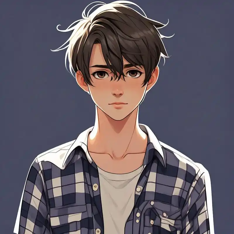 99格纹衬衫男生头像精选90