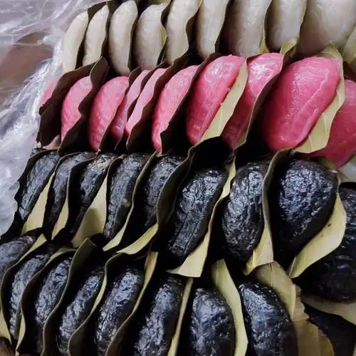 寿桃籺田艾籺茂名电白高州特产籺茂名籺真空包装农家白籺咸馅5个红籺