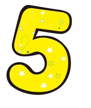 卡通图形可爱数字5