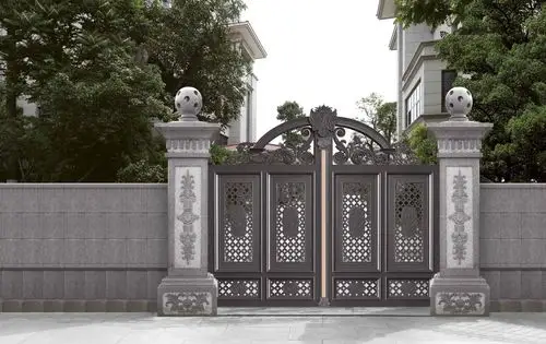 别墅庭院铝艺大门 铝合金大门 高档小区住宅铝合金 防盗铝大门