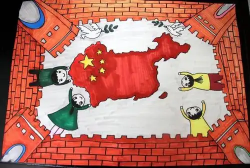 童心向党  翰墨寄情|东兰县红色书画作品赏析