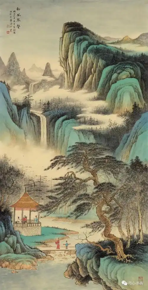 笔若春风秀雅空灵青绿工笔山水画家黄开丛