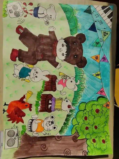 森林音乐会马克笔