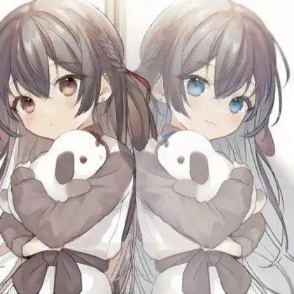 动漫姐妹头像一左一右