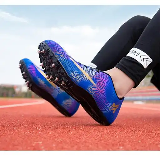 牦鸥熙缘专卖店商品编号:10044869326352商品名称:鸳鸯钉鞋田径短跑男