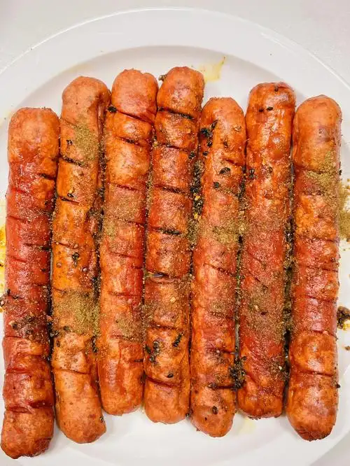 空气炸锅做出路边摊炸火腿肠😎香迷糊了