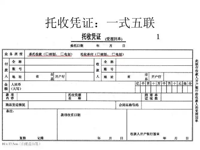 托收凭证票样ppt