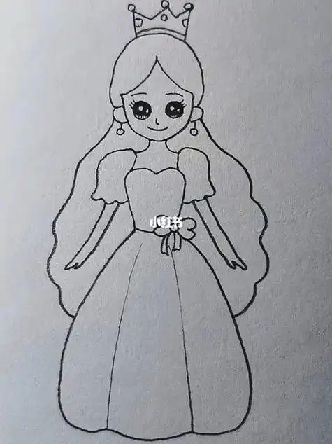 绘画简笔画教程文化绘画苏菲亚公主简笔画画法步骤儿童画绘画吧-画画