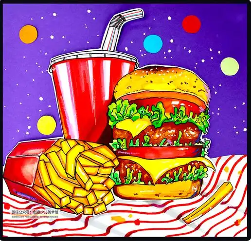 教你画超美味的汉堡套餐(美味的汉堡套餐怎么画) - 趣味头条