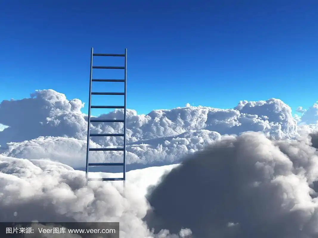 正下方视角,梯子,天空,灵性,高视角